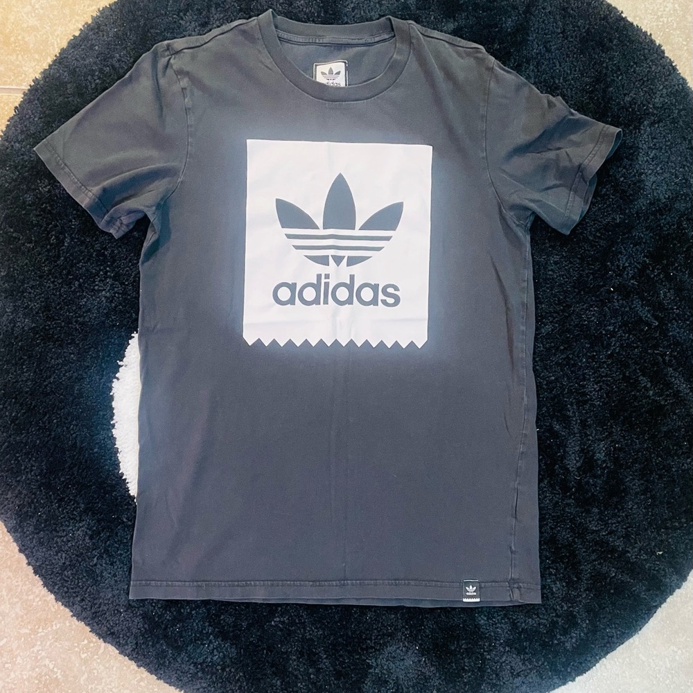 Adidas Black and White Short Sleeve Tee